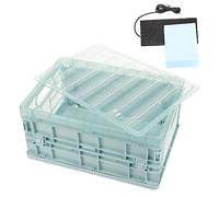 ROMISBABA Parrot Egg Incubator Brooder Box Heated Pad, Small Plastic Bird Hatching Equipment for Hand-raising Chicks and Nesting, Temperature Controlled Brooder Supplies for Parrots