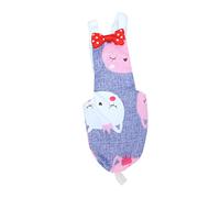 ROMISBABA Parrot Flight Suit Bird Diaper Soft Bird Clothes for Parrots Pigeons Budgies Easy to Clean Cute Cat Print Grey