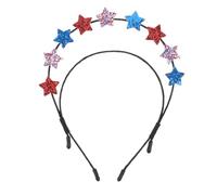 ROMISBABA Patriotic Star Headband Double Layer Design Comfortable Hair Accessories for Independence Day Celebrations for Festive Occasions and Parties