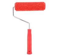 ROMISBABA Patterned Paint Rubber Roller for Wall Decor, 7-inch Embossing Textured Paint Roller, Easy to Use and Reusable Rubber Material for DIY Wall Decoration and Ceiling Painting