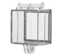 ROMISBABA PC Button Switch Cover 52x52mm Square Flip Lock Guard with Adhesive Backing Plastic Safety Button Protector for Industrial Power Switches for Elevators and Appliances