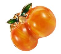 ROMISBABA Peach Brooch Pin Fruit Shape Shirt Clip Women’s Cardigan Pin Clothing Accessory Collar Lapel Badge Fresh Summer Style