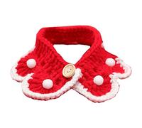 ROMISBABA Pet Bib Cat Saliva Towel Knit Pet Collar with Bell Easy to Clean Photo Prop 10.22x2.36x0.2inch Suitable for Cats and Dogs Birthday Parties