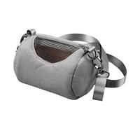 ROMISBABA Pet Carrier Bag for Hamster Portable Round Travel Storage Bag Breathable Design Grey for Outdoor Adventures and Pet Transport