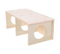 ROMISBABA Pet House Wooden Hideout Small Animal Hamster Multi-chamber Maze Bedroom Hut for Hamsters Hedgehogs Rats DIY Assembly