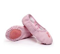 ROMISBABA Pink Ballet Dance Shoes for Elastic Sole Ballet Slippers with Slip Design Breathable Material Stretch Belt for Yoga Folk Jazz Modern Ballroom Dance
