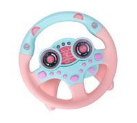 ROMISBABA Pink Simulated Steering Wheel for Base Educational Driving with Multiple Ringtones and Safe Material Stimulates Imagination and Cognitive Skills