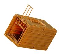 ROMISBABA Plastic Bird Cage for Small Birds and Parrots with Easy Assembly and Breathable Design and Bathing Sturdy Brown Plastic Material