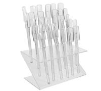 ROMISBABA Plastic Nail Polish Display Stand with 32 Holes Stable and Stylish Nail Holder Minimalist Design for Salon Or Home Use
