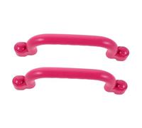 ROMISBABA Playground Safety Handles Plastic Grab Bars with Ergonomic Non Slip Grip for Climbing Frames Playhouses Outdoor Jungle Gyms Pink Replacement Parts for Secure Play Equipment