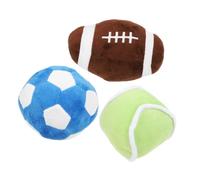 ROMISBABA Plush Dog with Soft Soccer Football Rugby Balls for Puppy Training and Chewing Bite Resistant Pet Activity for Indoor Play and Oral
