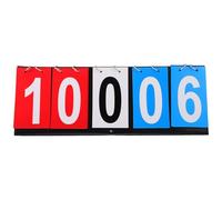 ROMISBABA Portable 5-digit Sports Scoreboard Flip Tabletop Scorekeeper for Basketball Soccer Baseball Volleyball, Reusable Manual Ball Game Score Board for Indoor and Outdoor Use