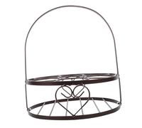 ROMISBABA Portable Beer Basket Carrier with Handle, Iron Craft 7-Bottle Holder, Handheld Beverage Rack for Outdoor Travel and Restaurant Use, Antique Copper Finish