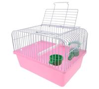 ROMISBABA Portable Bird Cage for Parrots and Birds with Spacious Interior, Abs and Iron Material, Perch, Food Box, and Water Dispenser for Travel and Outdoor Adventures Random Color