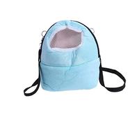ROMISBABA Portable Breathable Pet Carrier Bag for Small Pets Blue Coral Velvet Soft Fabric with Mesh Air Vents Warm and Safe Travel Bag for Hamsters Guinea Pigs Hedgehogs