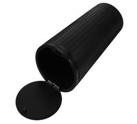 ROMISBABA Portable Car Trash Can with Lid Lightweight Small Vehicle Garbage Bin Leakproof Press Switch Design Storage Container for Car Home Office Organization Black