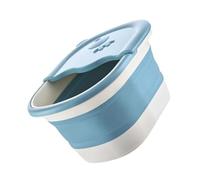ROMISBABA Portable Folding Foot Soak Basin Lid Sky-blue Space-saving Foot Bath Bucket for Travel and Home for Soaking and Massage