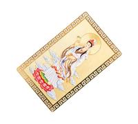 ROMISBABA Portable Kwan Yin Amulet Card with Fine Craftsmanship and Compact Design Made of Aluminium Magnesium Alloy Lightweight and Easy to Carry, Gift for Feng Shui and Good