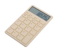 ROMISBABA Portable Mini Calculator for Students and Office, Small White Handheld Battery Operated 12-Digit Basic Calculator with Large LCD Display, Compact Desk Accessory for School and Work