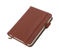 ROMISBABA Portable Notebook Journal Notepad for Students Office Conference Brown Soft Touch Cover Neat Lined Pages for Writing Diaries Work Notes Creative Ideas and Travel Logs