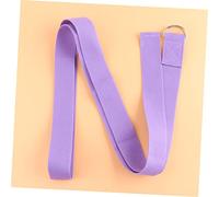 ROMISBABA Portable Purple Yoga Belt Strap with Cotton and Metal Fitness Training Strap for Safe Stretching Flexibility Improvement and Advanced Pilates Exercises