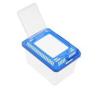 ROMISBABA Portable Size for Tank Fish Handle with Plastic Lid Small Transport Box Breeding Blue Large Carrying Aquarium Fish and Reptiles for Pet Travel Turtle
