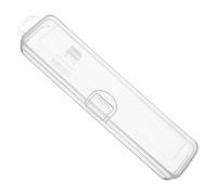 ROMISBABA Portable Travel Toothbrush Box Transparent Plastic Toothbrush Protector Cover with Toothpaste Holder Smooth Edges Easy to Carry for Camping Business Trips and Daily Use