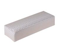 ROMISBABA Portable White Leather Manicure Hand Pillow with Sponge Filling, Steadily Support Wrist for Personal Nails and Nail Display on Manicuring Table Or Workbench