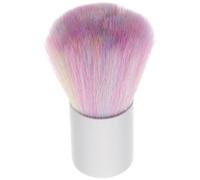 ROMISBABA Powder Foundation Brush with Soft Man-made Fibres and Plastic Base, Fluffy Nail Dust Brush for Manicure Sessions, Vibrant Rainbow Bristle Design for Salon Use, Effective Dust