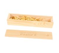 ROMISBABA Pregnancy Test Box with Lid Wooden Footprint Design Beige Storage Case for Preserving Pregnancy Test and Baby Mementos Nursery Keepsake for New Parents