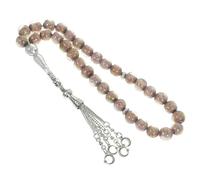 ROMISBABA Premium Muslim Prayer Beads Bracelet Polished Rosary Hand Chain for Pilgrimage Hajj Religious Worship Smooth Comfortable Feel Islamic Gatherings and Personal Use