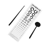 ROMISBABA Professional PVC Eye Chart for Visual Acuity Test Standard Snellen Chart with Occluder Telescopic Pointer Accurate Distance Vision Exam for Home School and Clinics