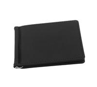 ROMISBABA PU Leather Wallet for Men with Metal Money Clip Ultra Thin Minimalist Design Multiple Card Slots Compact Front Pocket Holder Scratch Resistant Hardware Vintage Black