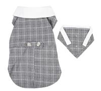 ROMISBABA Puppy Tuxedo with Bow Tie and Decorative Buttons Wear-resistant Pet Formal Suit for Weddings Parties Stylish Dog Clothing to Keep Hair Off Floors