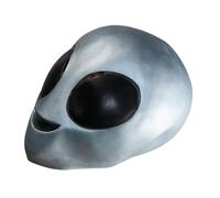 ROMISBABA Realistic Alien Full Face Mask for Halloween Party Cosplay Lightweight Material Oversized Eyes Design for Costume Events Clubs Festivals and Role Play