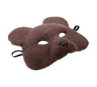 ROMISBABA Realistic Brown Bear Full Face Mask for Adults Soft Breathable Plush with Detailed Craftsmanship Lightweight Halloween Masquerade Accessory for Birthday Parties and Cosplay Events
