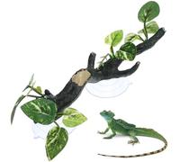 ROMISBABA Realistic Reptile Tree Root Ornaments Lizard Toys Dragon Decor Snake Climbing Branch
