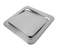 ROMISBABA Recessed Trash Can Lid Stainless Steel Countertop Trash Lid round Embedded Installation High Durability Silver Fine Workmanship Smooth Surface for Cabinets