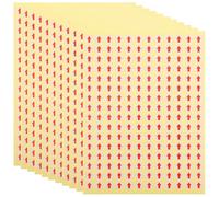 ROMISBABA Red Arrow Stickers Self-Adhesive Marking Labels Coated Sticker Material 2880pcs 15 Sheets Small Arrow Labels for Offices and Factories
