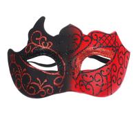 ROMISBABA Red Half Face for Women Made of Plastic, Easy to Wear Decorative Halloween Party Accessory for Dances and Cosplay Events