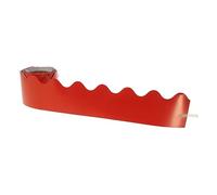 ROMISBABA Red Scalloped Bulletin Board Border Trim Wear Resistant Replaceable Wall Decoration Paper for Classroom Office Home Poster and Blackboard Edges