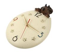 ROMISBABA Resin Dinosaur Egg Design Wall Clock with Five-pointed Star Pointer Large Numerals Decorative Hanging Clock for Living Study Office Kitchen