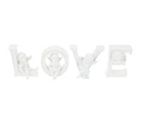 ROMISBABA Resin Love Letters Decoration Home Ornament 4 Pcs with Angel Pattern for Engagement and Home Decoration