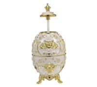 ROMISBABA Retro Baroque Toothpick Dispenser Box Press-type Automatic Toothpick Holder with Ornate Rose Embossing Sealed Hygienic Storage for Dining Kitchen Weddings and Party Decor