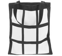 ROMISBABA Reusable Cloth Tote Bag with Handle Easy to Carry Patterned Tote Bag in Black for Work and Wedding Welcome Sturdy Sublimation Printed