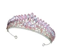 ROMISBABA Rhinestone Wedding Crown for Bride, Comfortable and Light Zinc Alloy Bridal Headband with Fine Details, Unique Design Party and Dance Accessory to Show Personal Style