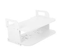 ROMISBABA Room Projector Wall Shelf Strong Router Mount Bracket Dual Tier Storage Organizer No Drilling