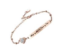 ROMISBABA Rose Gold Lettering Pattern Bracelet for Women Delicate Chain Wrist Jewelry with Always My Sister Forever My Friend Inscription Romantic Friendship Gift for Birthdays and Festivals