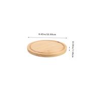 ROMISBABA Round Wooden Cutting Board for Kitchen Multi-use Serving Tray and Chopping Board Compact Lightweight Pine Wood Cheese and Cake Platter for Fruit Meat Bread Preparation and