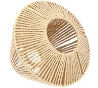 ROMISBABA Rustic Bamboo Lamp Shade Handwoven with Straw Rope Material, Simple Installation and Long-Term Use, for Restaurants and Theme Parties with Elegant Vintage Farmhouse Style